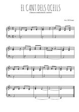Téléchargez l'arrangement pour piano de la partition de Traditionnel-El-cant-dels-ocells en PDF